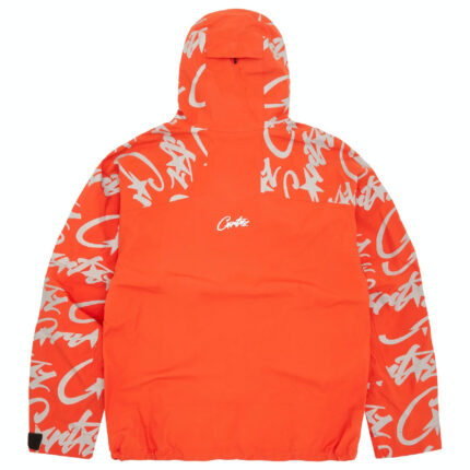 Corteiz Elitework Waterproof Shell Jacket in Orange